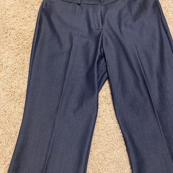 Worthington Women's Modern Fit Blue Denim Trouser Pants In Size 8 - Picture 12 of 15